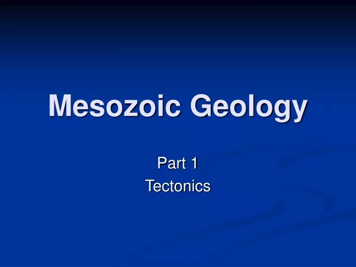 mesozoic geology