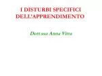 I DISTURBI SPECIFICI DELL’APPRENDIMENTO - slide 1