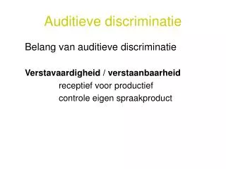 Auditieve discriminatie