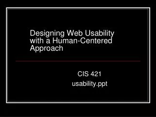 Designing Web Usability with a Human-Centered Approach