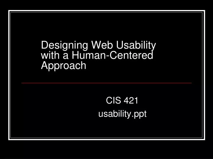designing web usability with a human centered approach
