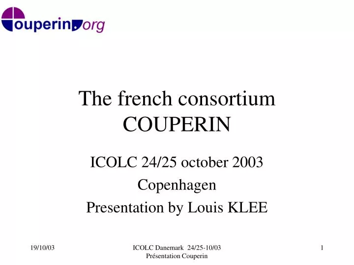 the french consortium couperin