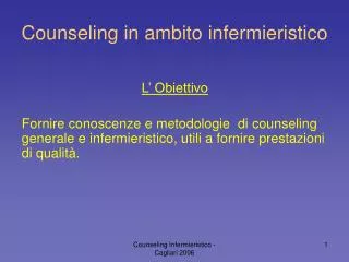 counseling in ambito infermieristico