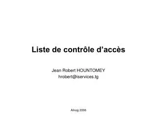 Liste de contrôle d’accès