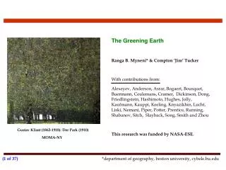 The Greening Earth