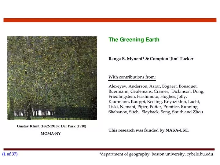 the greening earth