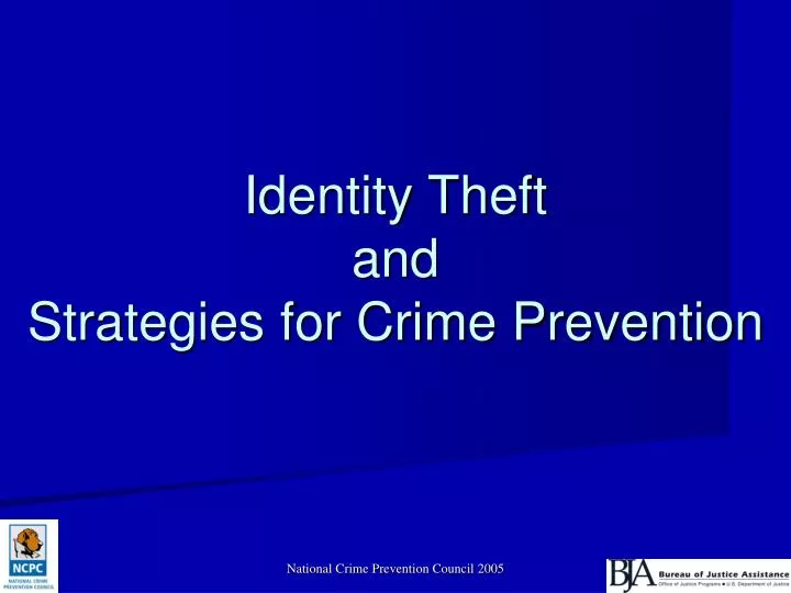 identity theft and strategies for crime prevention