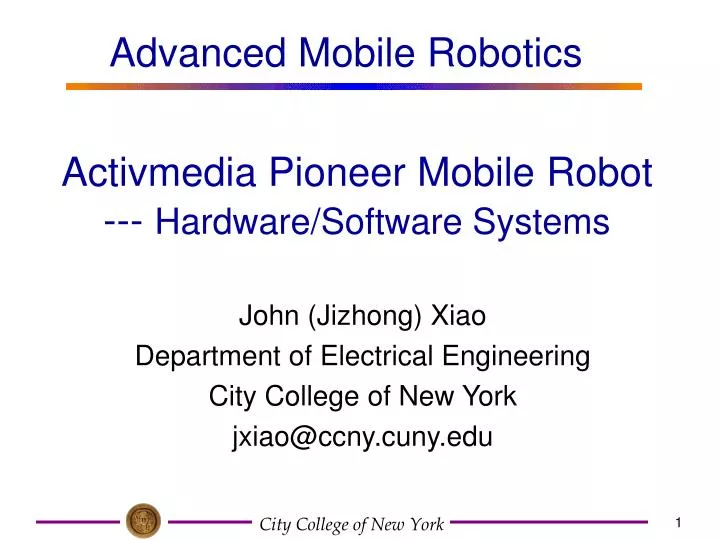 activmedia pioneer mobile robot hardware software systems