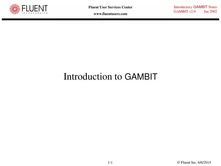 introduction to gambit