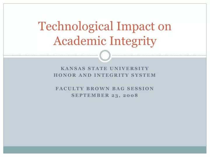technological impact on academic integrity