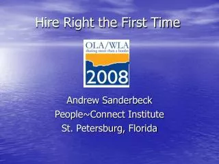 Hire Right the First Time