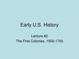 Early U.S. History