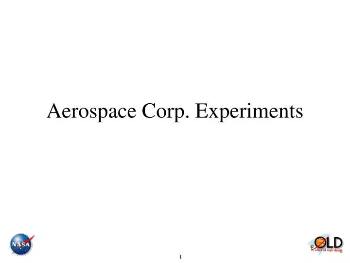 aerospace corp experiments