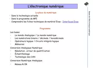 l lectronique num rique