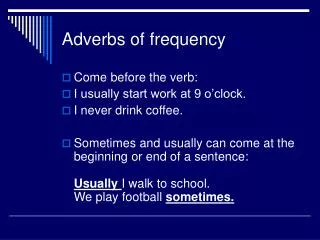 adverbs of frequency