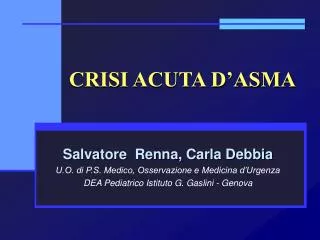 crisi acuta d asma