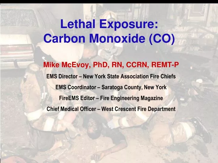 lethal exposure carbon monoxide co
