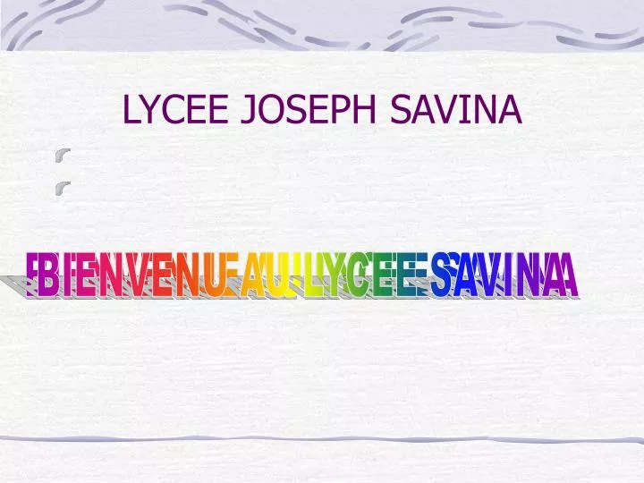 lycee joseph savina