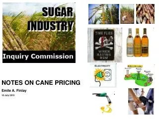 NOTES ON CANE PRICING Emile A. Finlay 16 July 2010