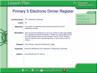 The system of registration was shared with parents at an ICT celebration evening.