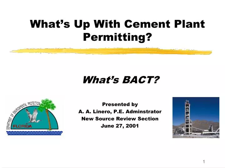 what s up with cement plant permitting