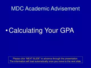 MDC Academic Advisement
