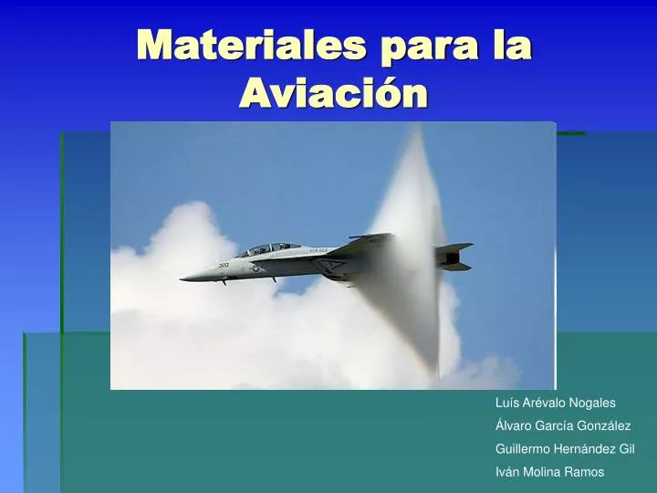materiales para la aviaci n