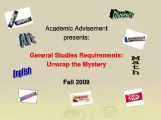 Academic Advisement presents: General Studies Requirements: Unwrap the Mystery Fall 2009