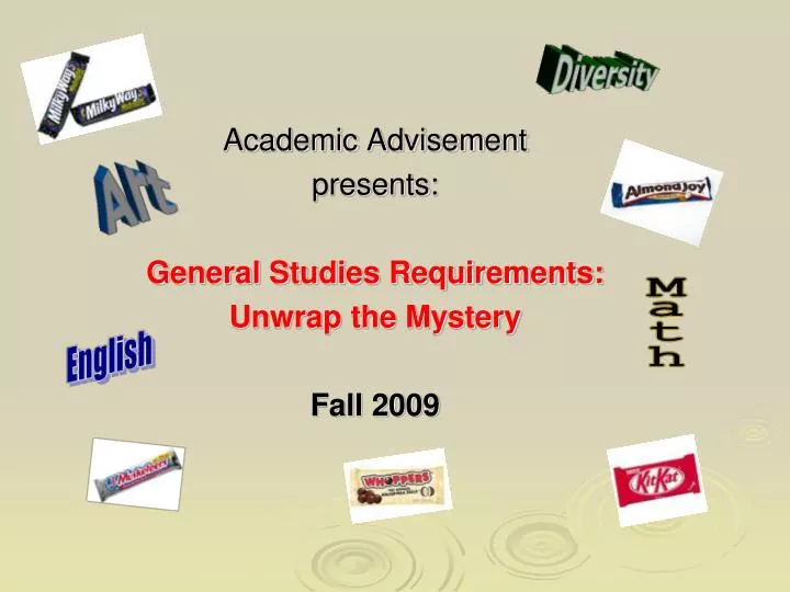 academic advisement presents general studies requirements unwrap the mystery fall 2009