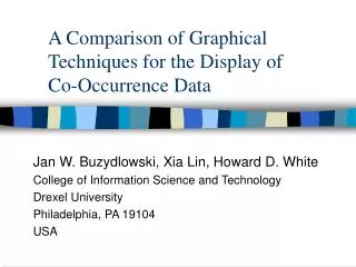 A Comparison of Graphical Techniques for the Display of Co-Occurrence Data