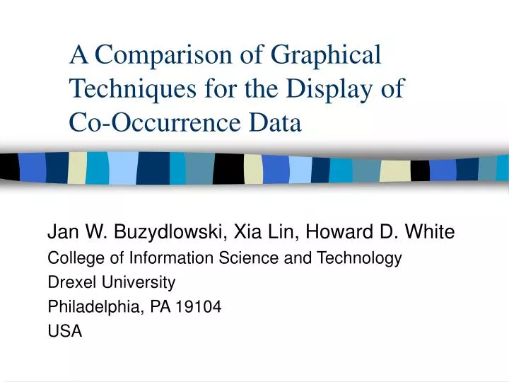 a comparison of graphical techniques for the display of co occurrence data