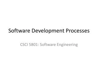 software development processes
