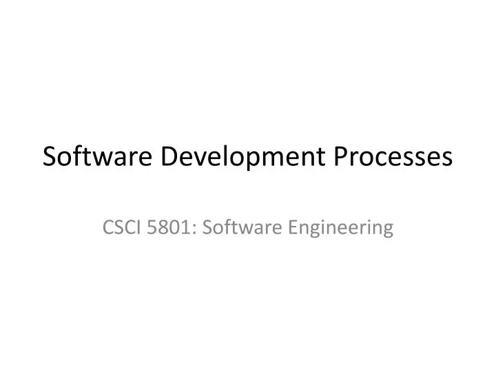 software development processes