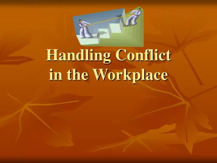 handling conflict in the workplace