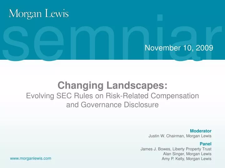 changing landscapes evolving sec rules on risk related compensation and governance disclosure