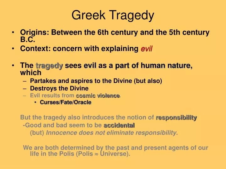 greek tragedy