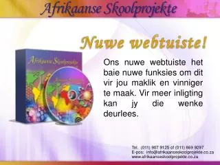 afrikaanse skoolprojekte