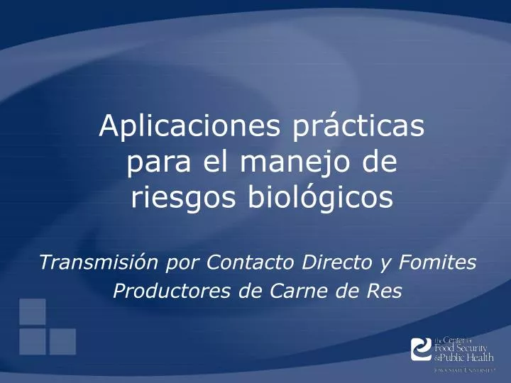 aplicaciones pr cticas para el manejo de riesgos biol gicos