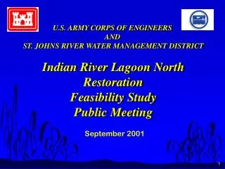 U.S. ARMY CORPS OF ENGINEERS AND ST. JOHNS RIVER WATER MANAGEMENT DISTRICT