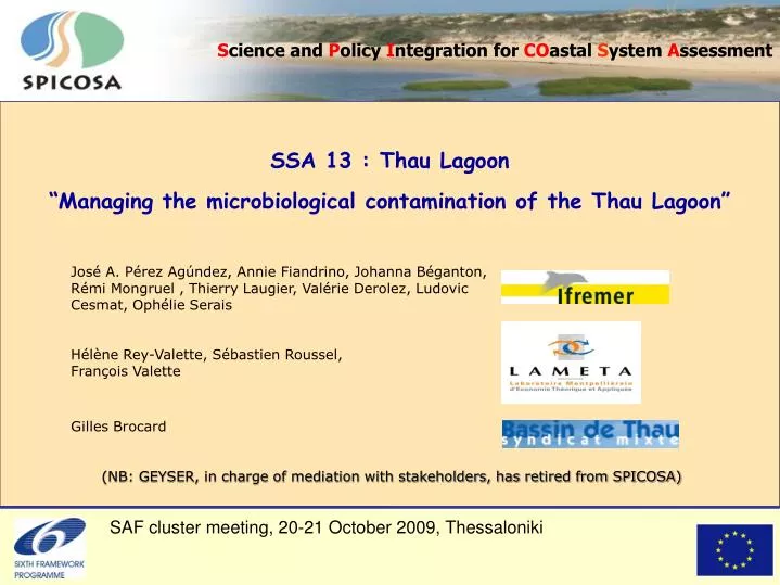ssa 13 thau lagoon managing the microbiological contamination of the thau lagoon