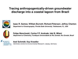 Tracing anthropogenically-driven groundwater discharge into a coastal lagoon from Brazil