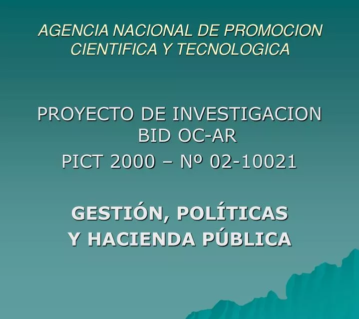 agencia nacional de promocion cientifica y tecnologica