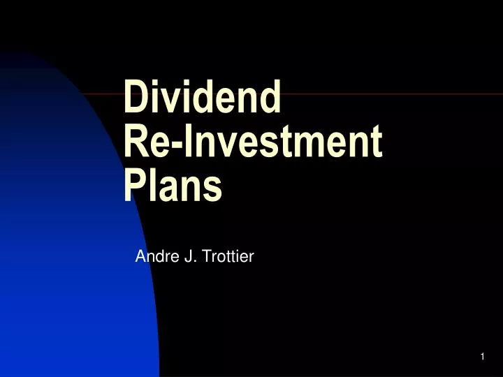 dividend re investment plans