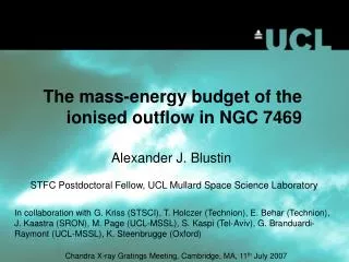 The mass-energy budget of the ionised outflow in NGC 7469