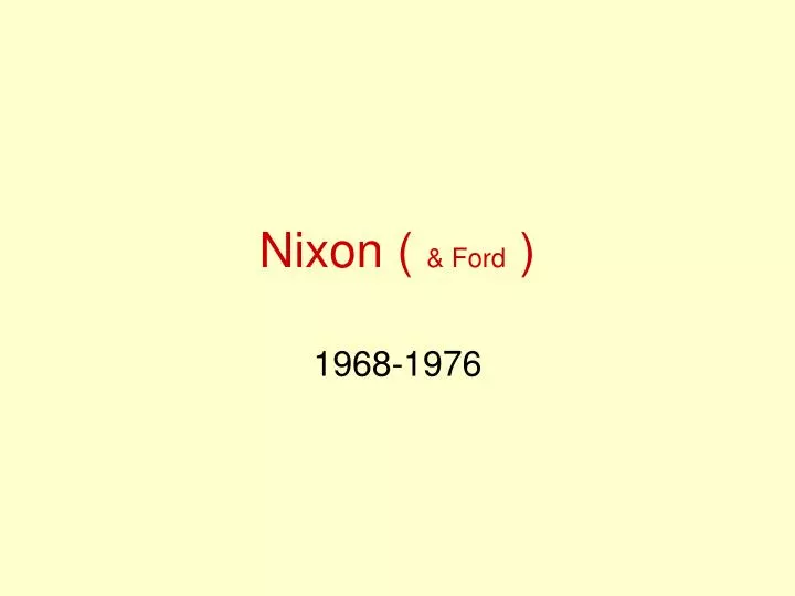 nixon ford