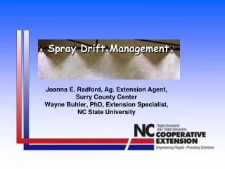 Spray Drift Management