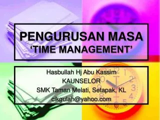 pengurusan masa time management