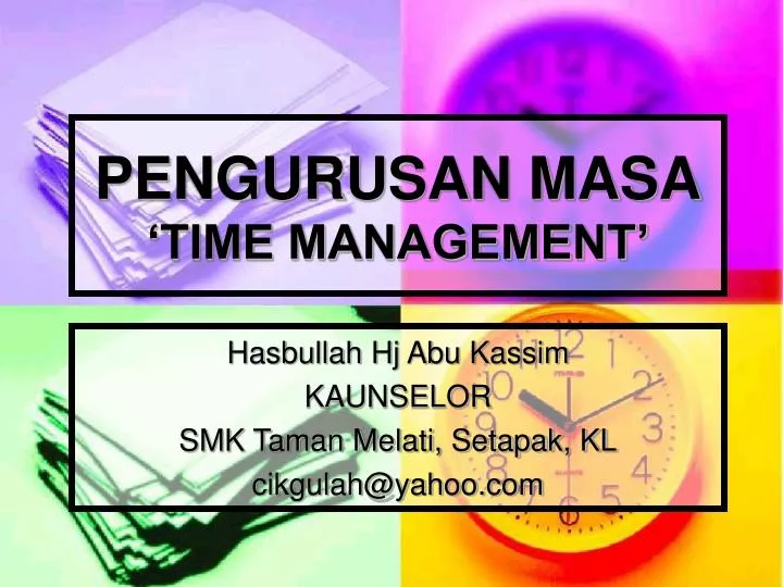 pengurusan masa time management