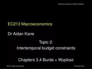 EC213 Macroeconomics Dr Aidan Kane