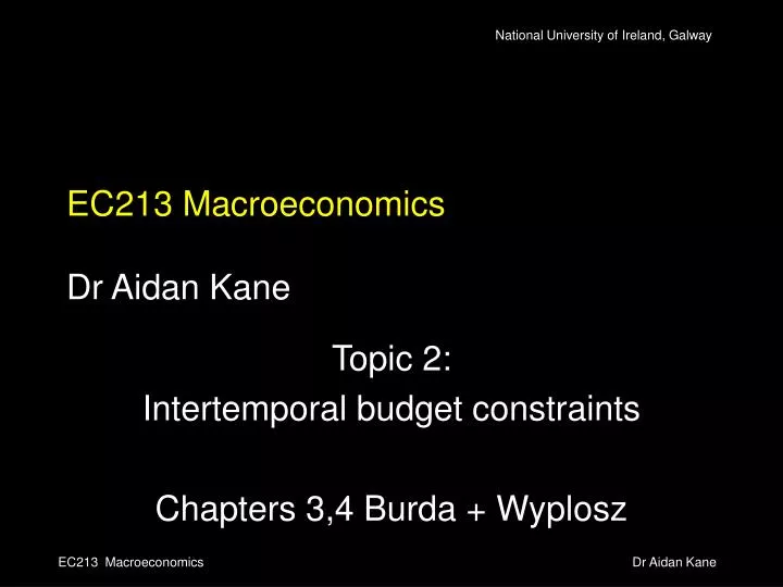 ec213 macroeconomics dr aidan kane